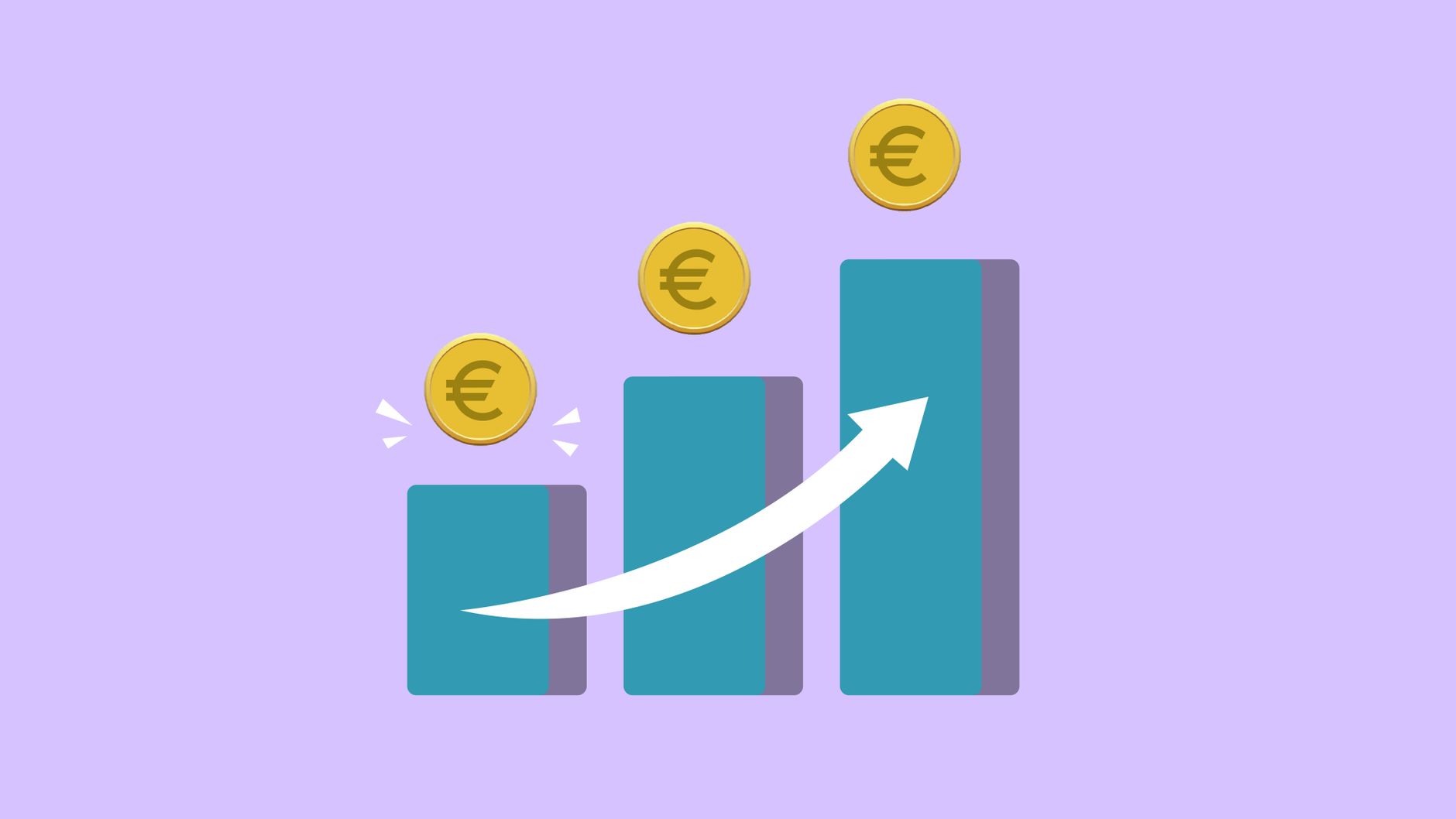 Upward trending arrow on a financial chart representing rising interest rates